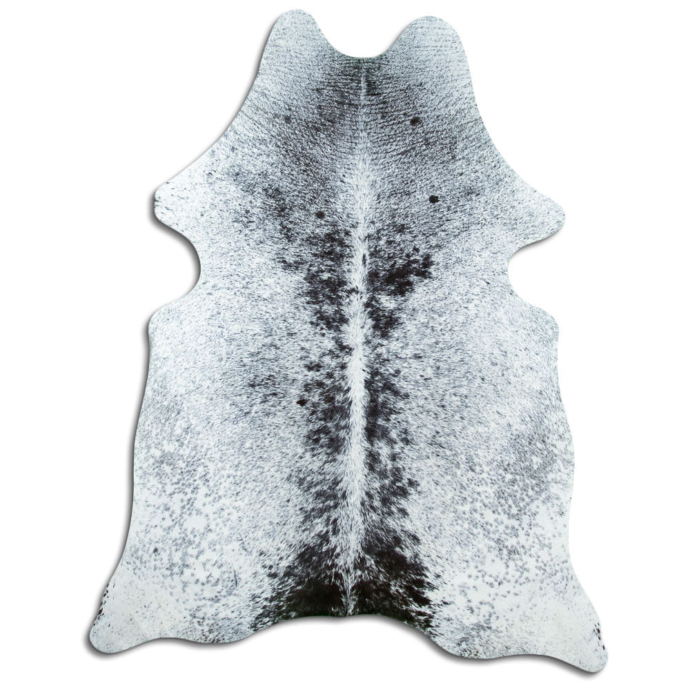 Salt and Pepper Exotic cowhide rug L