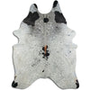 Salt and Pepper Exotic cowhide rug XXXL