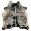 Salt and Pepper Exotic cowhide rug L