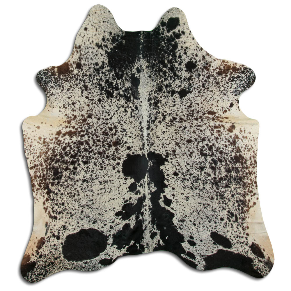 Salt and Pepper Exotic cowhide rug L