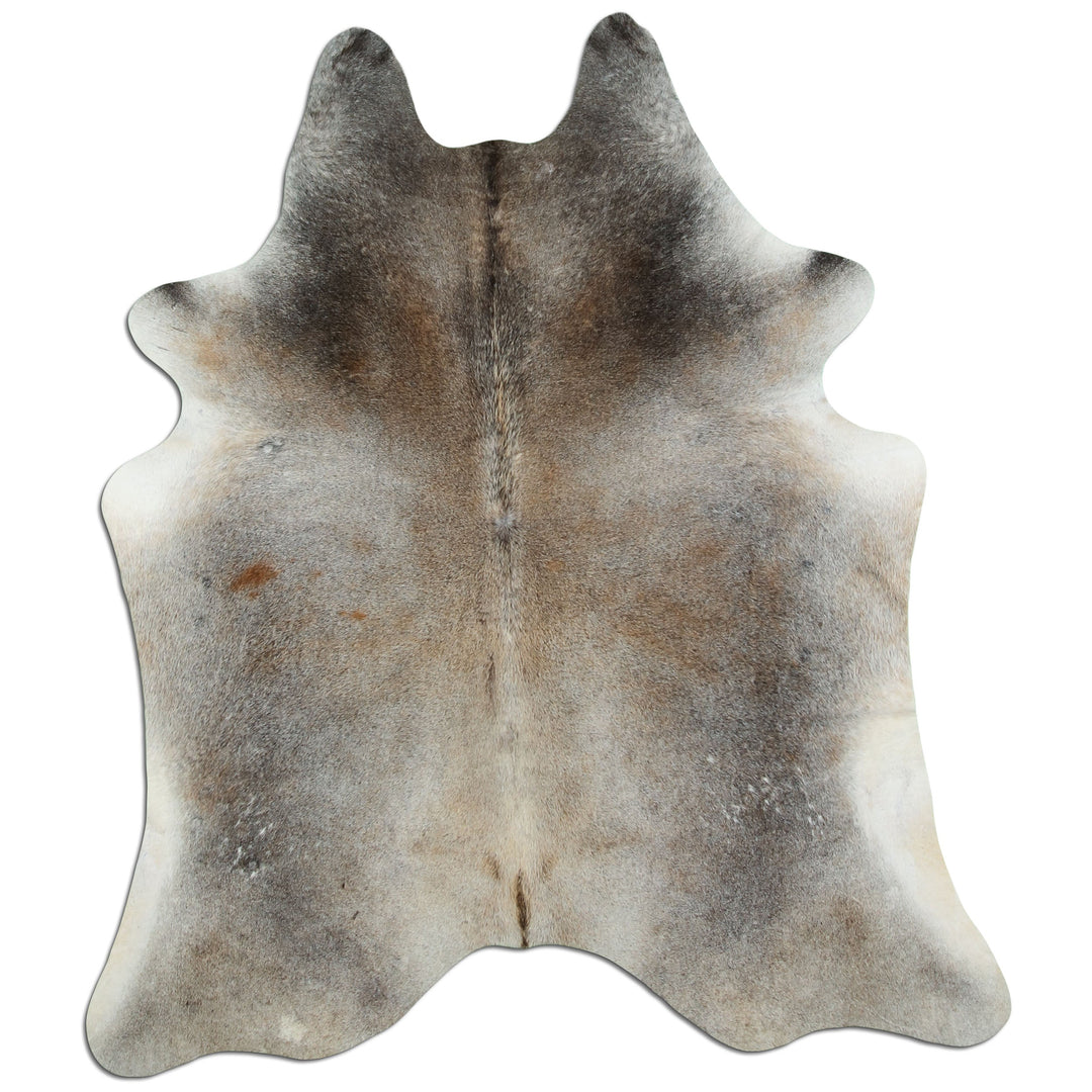 Grey cowhide rug L