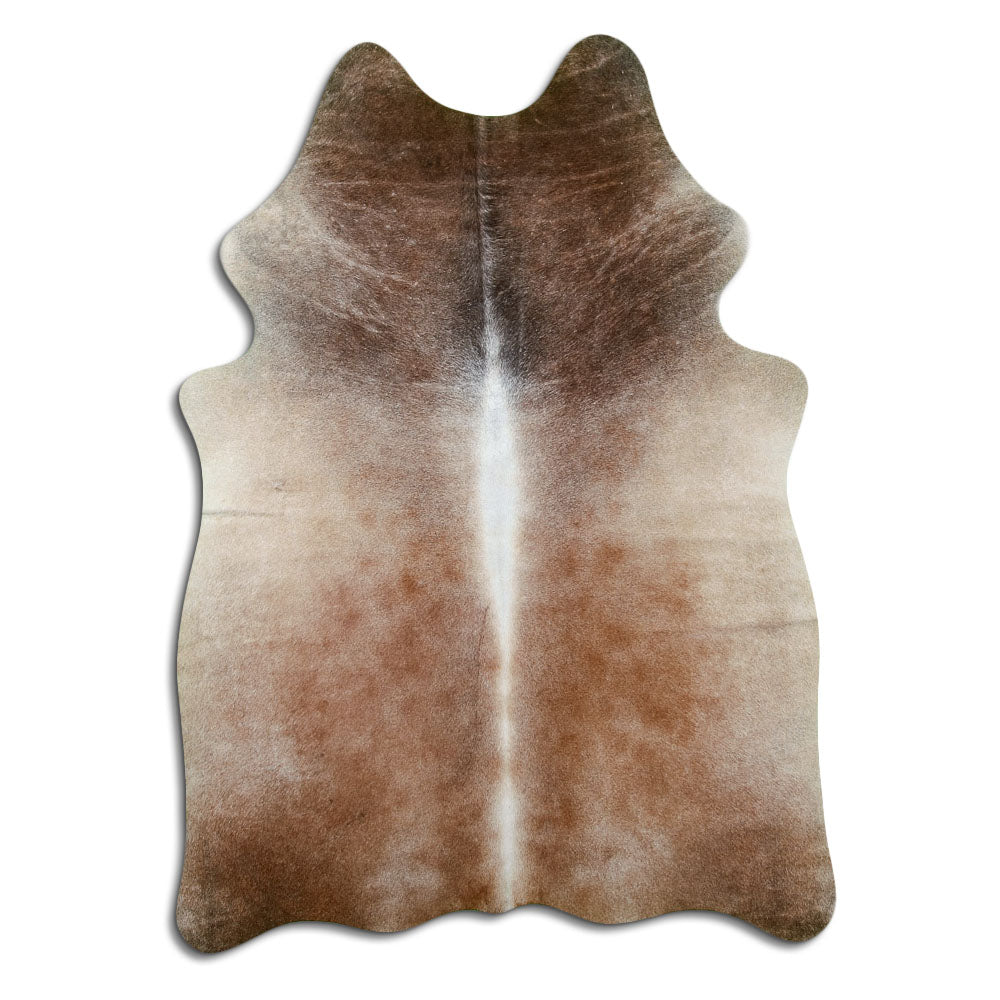 Brown cowhide rug L