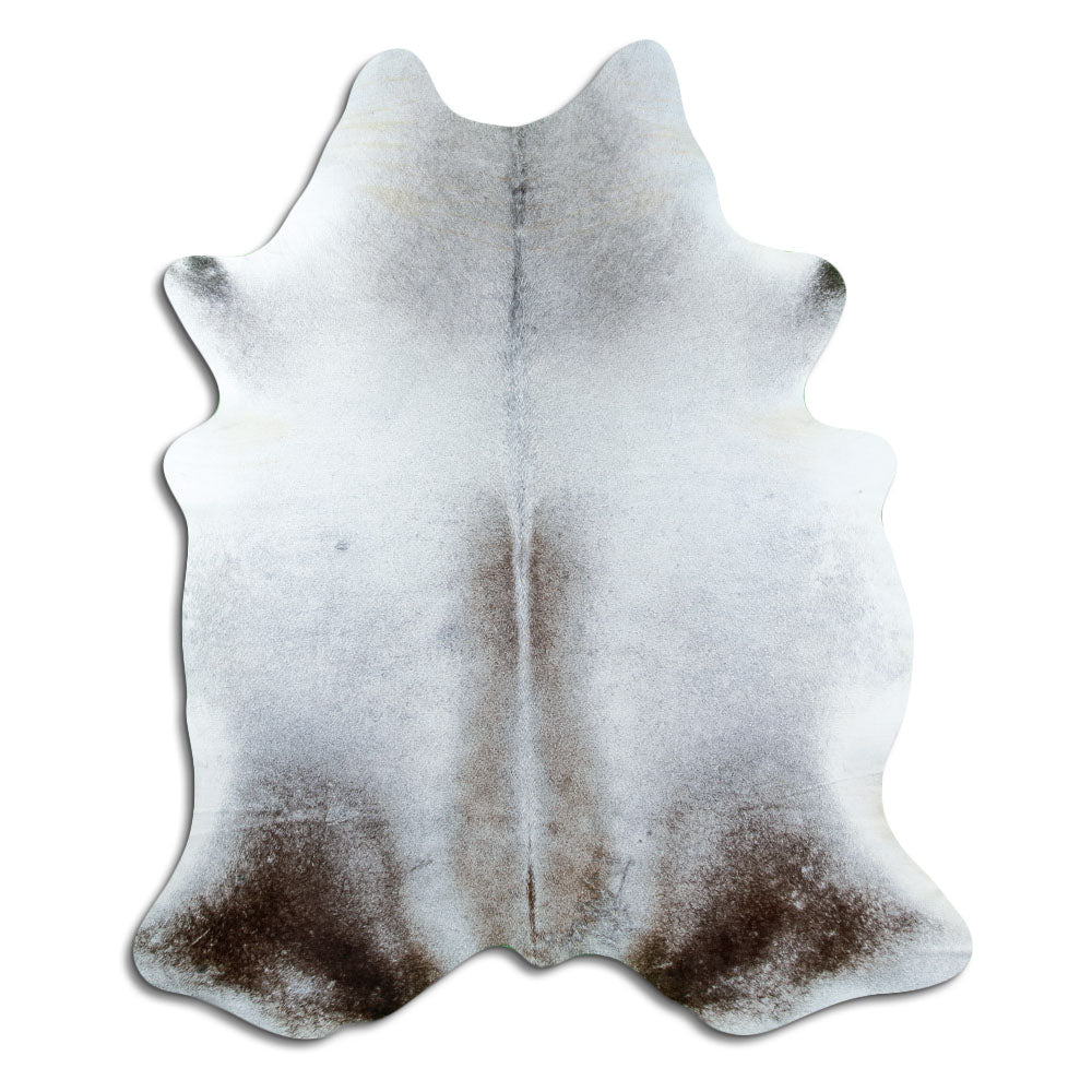 Grey cowhide rug L