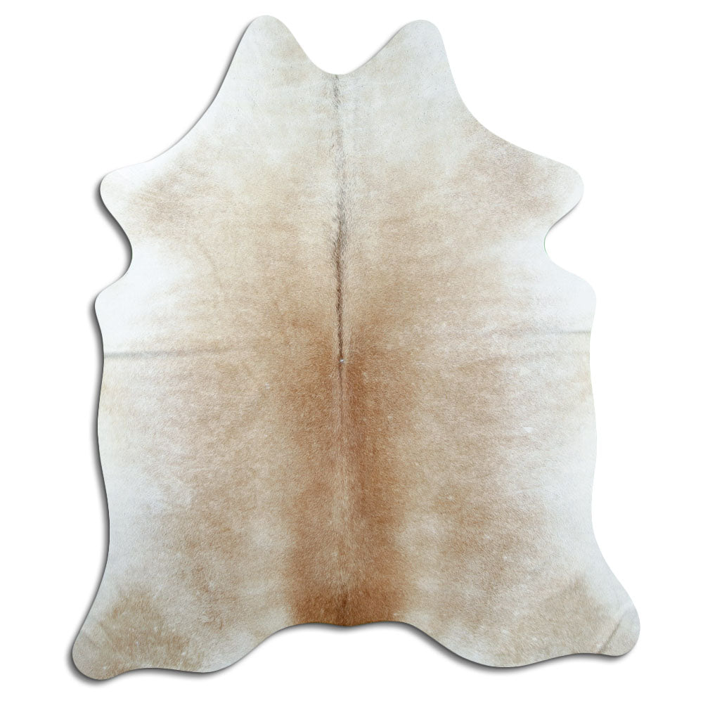 Champagne cowhide rug L