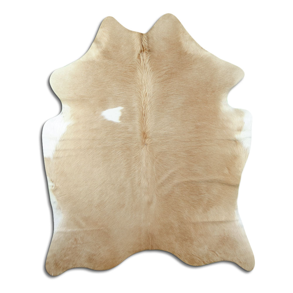 Brown cowhide rug M