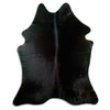 Black cowhide rug L