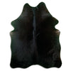 Black cowhide rug L