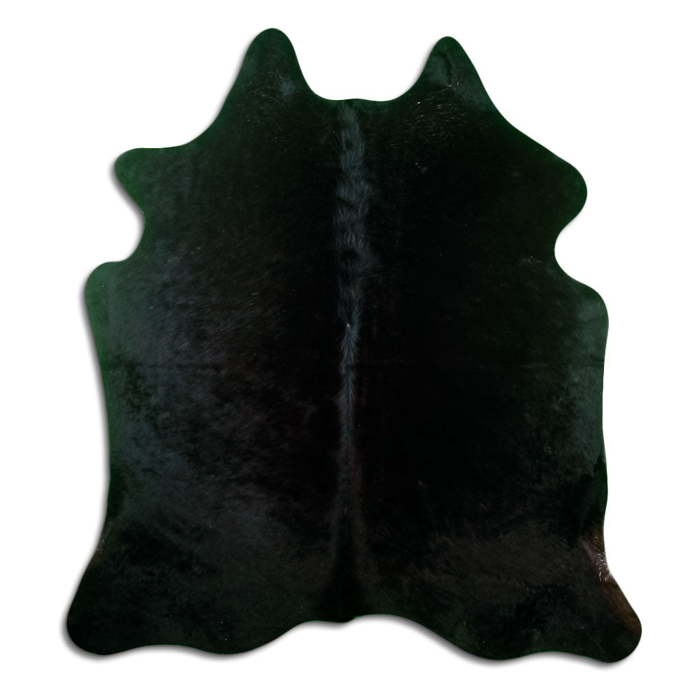 Black cowhide rug M