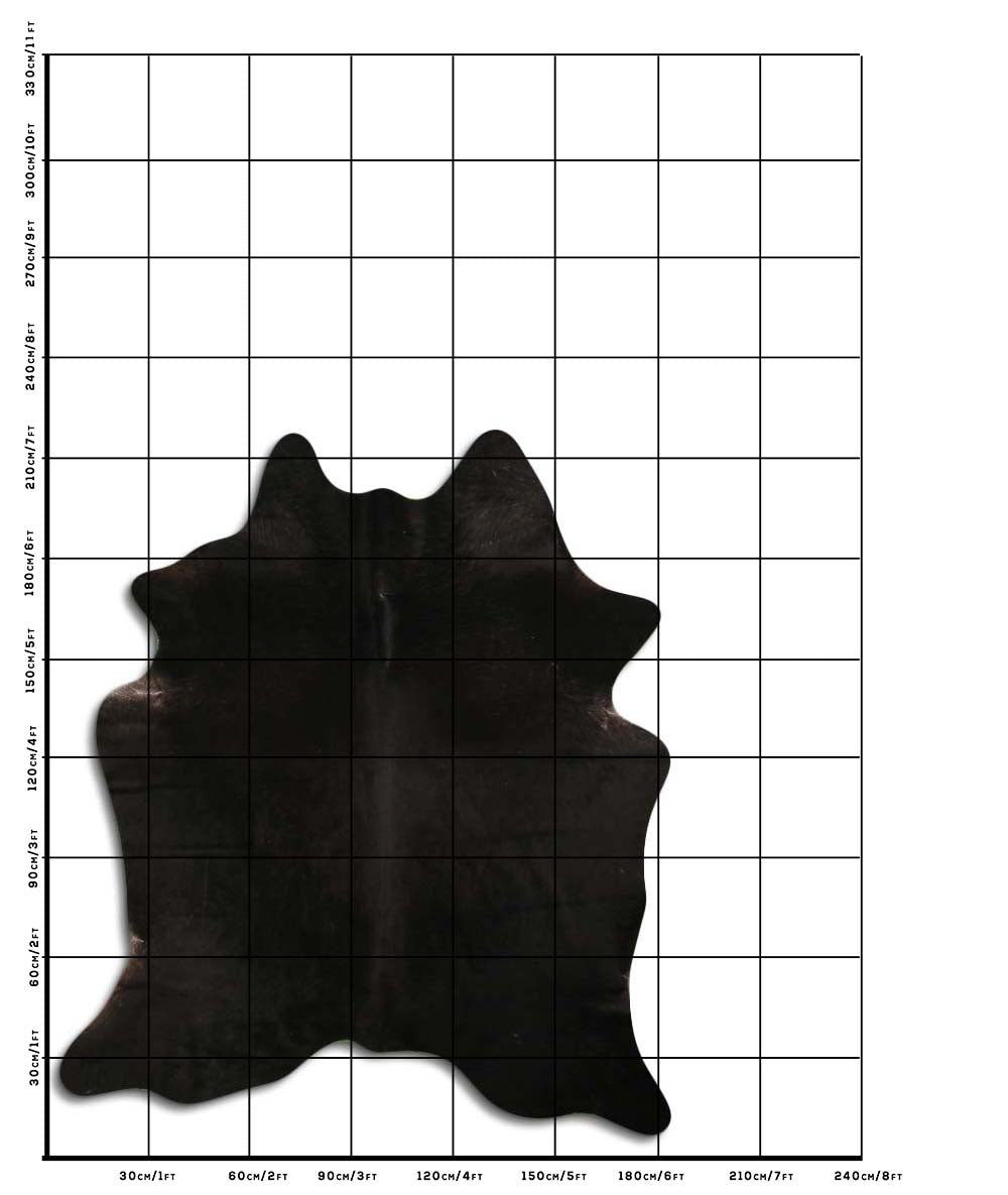 Černá hovězí kůže XL