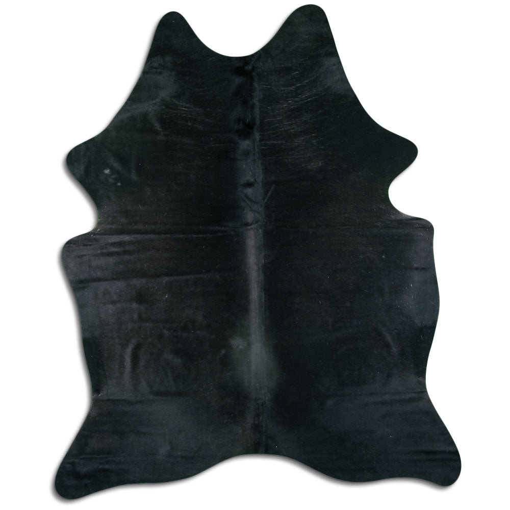 Black cowhide rug XL