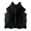 Black cowhide rug L