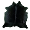 Black cowhide rug L