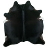 Black cowhide rug XL