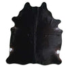 Black cowhide rug XL