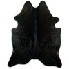 Black cowhide rug XL