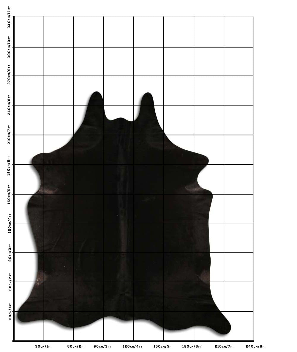 Juodas karvės kailis XXL