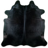 Black cowhide rug XL