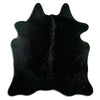 Black cowhide rug L