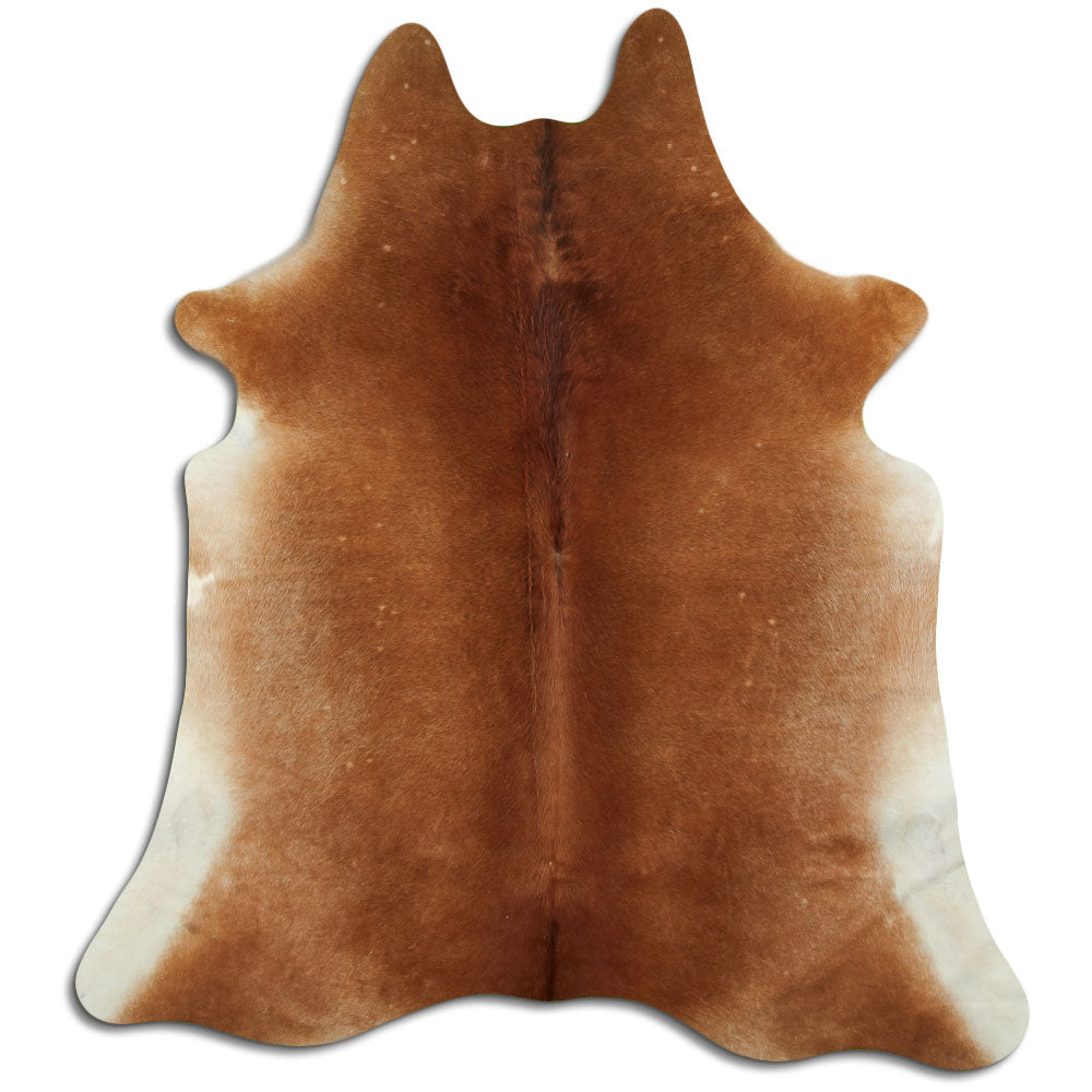 Brown cowhide rug XL
