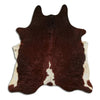 Brown cowhide rug L