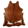 Brown cowhide rug L