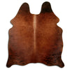 Brown cowhide rug M