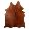 Brown cowhide rug M