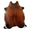 Brown cowhide rug L
