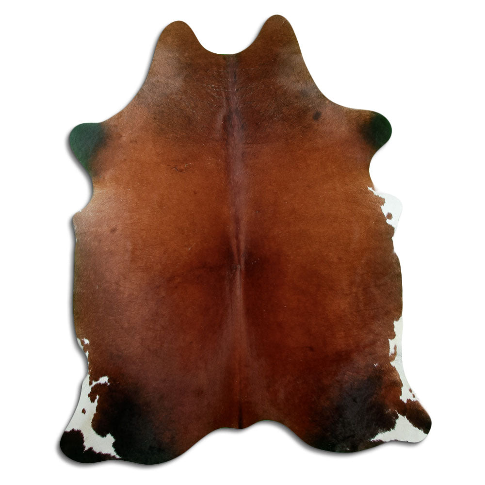 Brown cowhide rug L