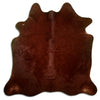 Brown cowhide rug M