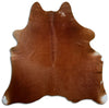 Brown cowhide rug M