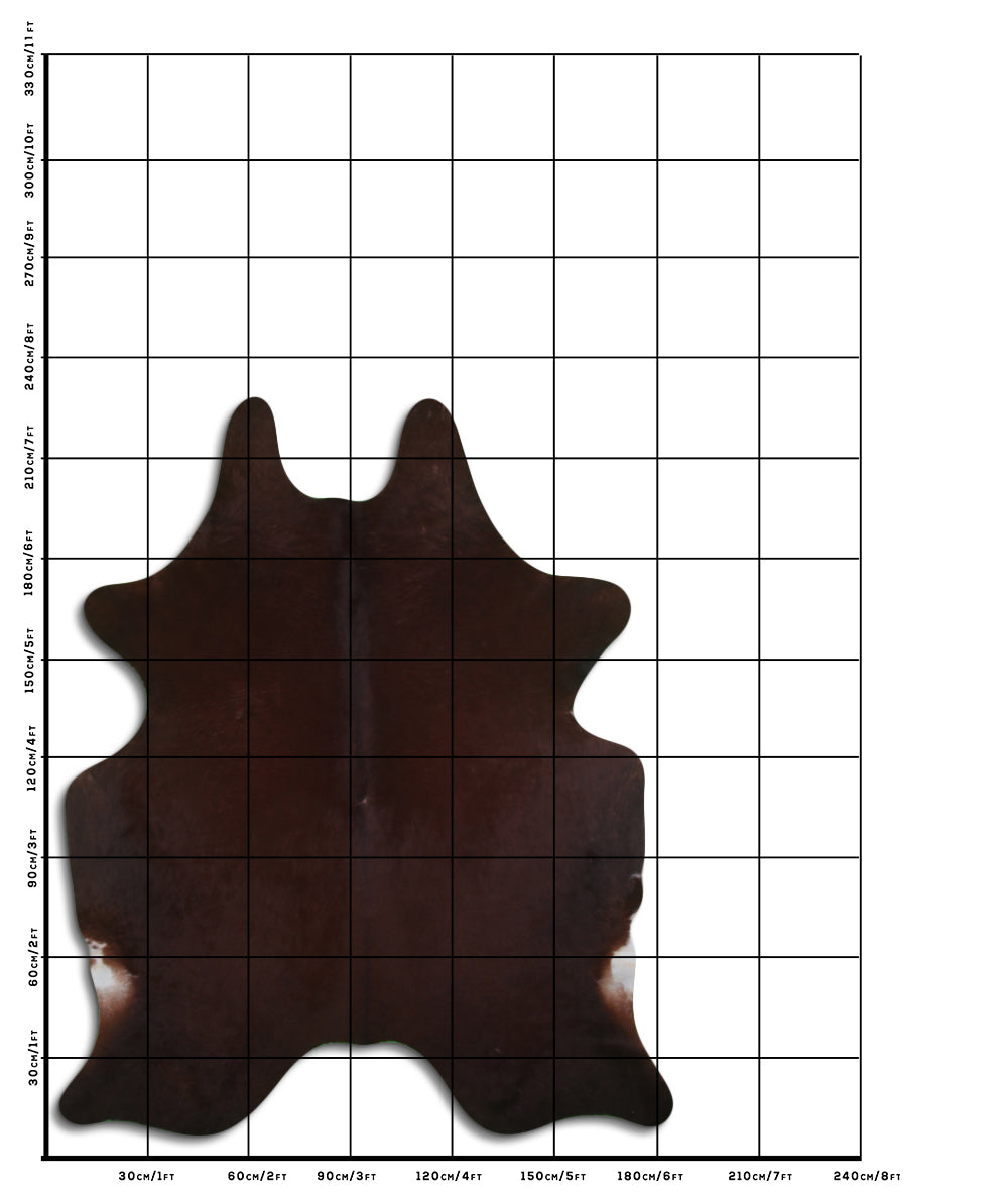 Hnědá hovězí kůže XL