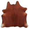 Brown cowhide rug M