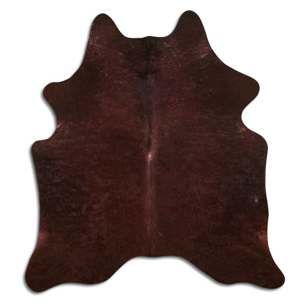 Brown cowhide rug L