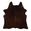 Brown cowhide rug L