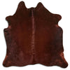 Brown cowhide rug M