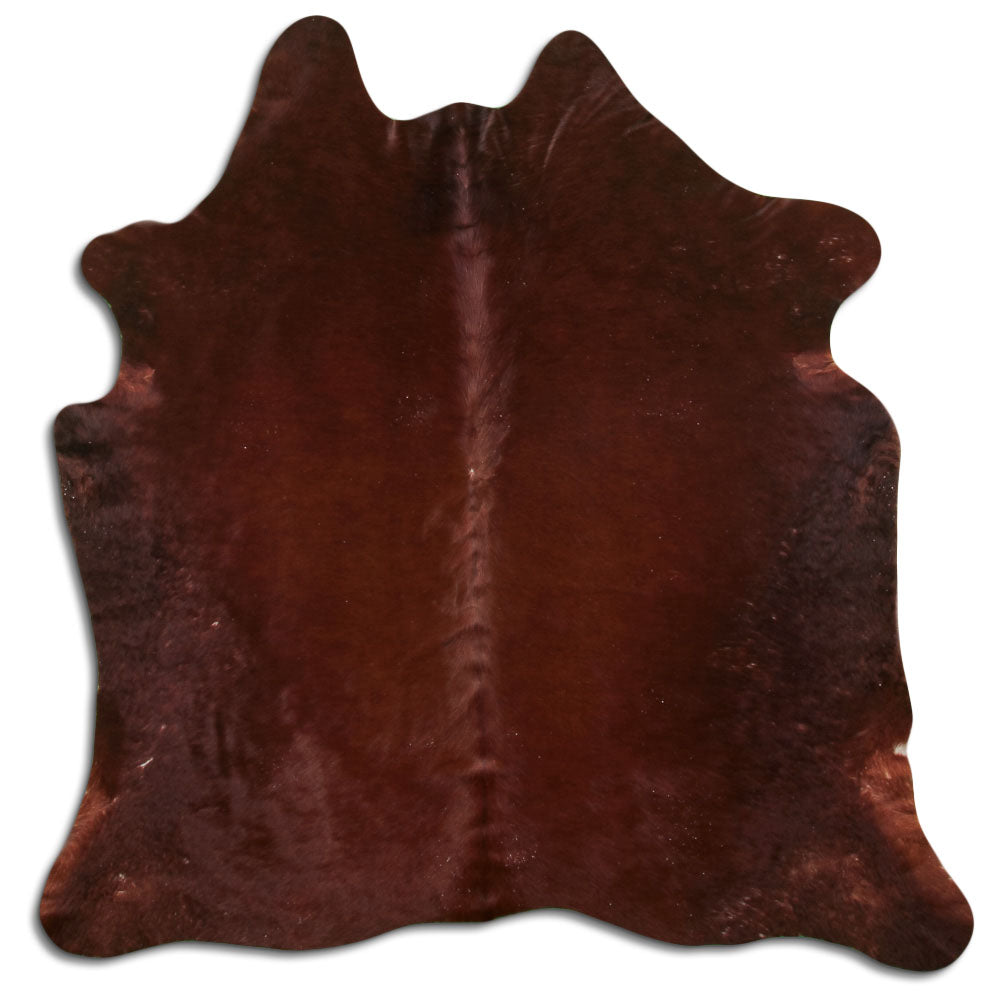 Brown cowhide rug M