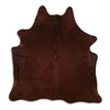 Brown cowhide rug L