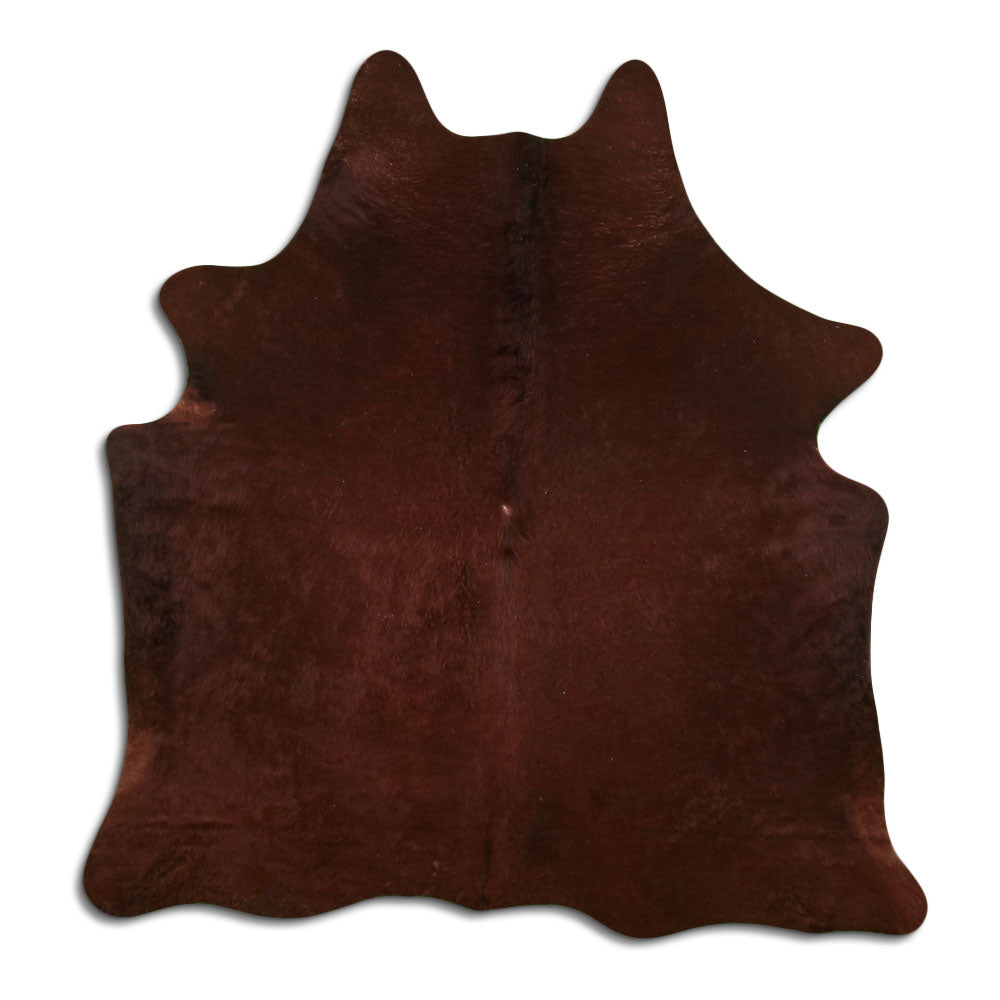 Brown cowhide rug L