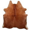 Brown cowhide rug M