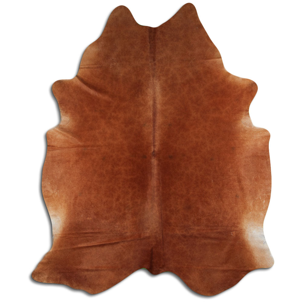 Brown cowhide rug XXL