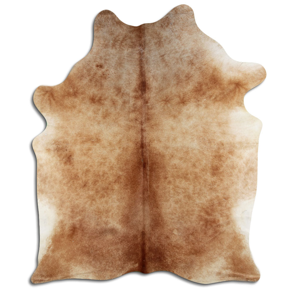 Brown cowhide rug XL