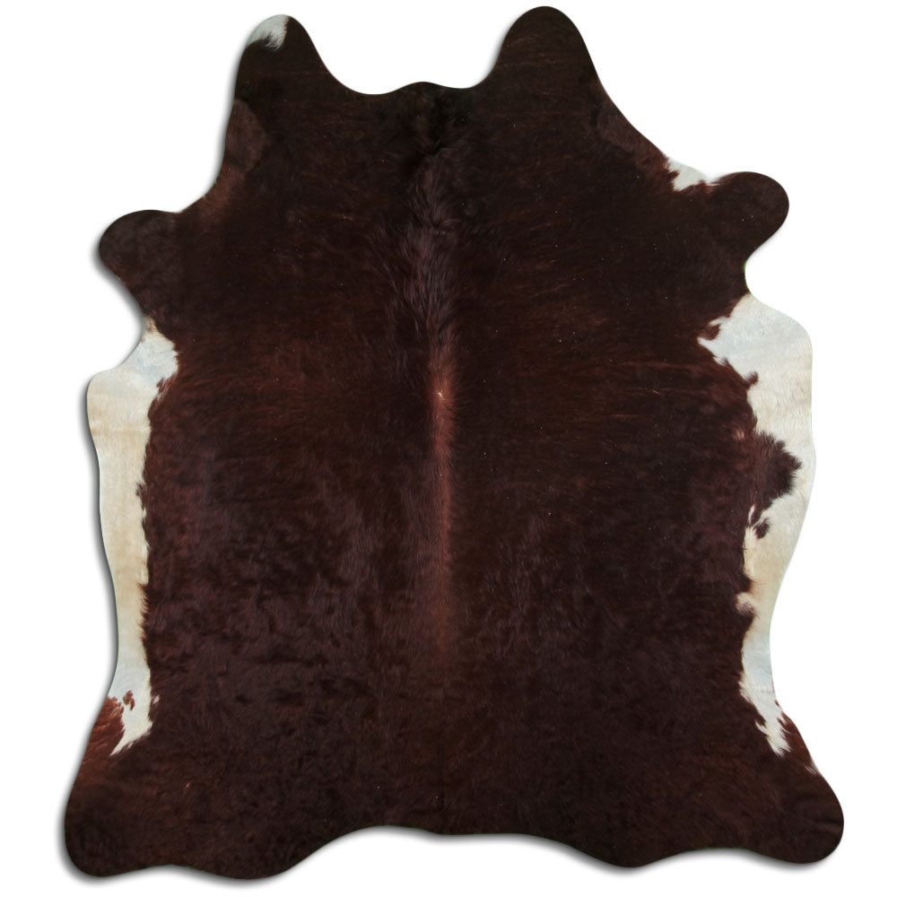 Brown cowhide rug XL