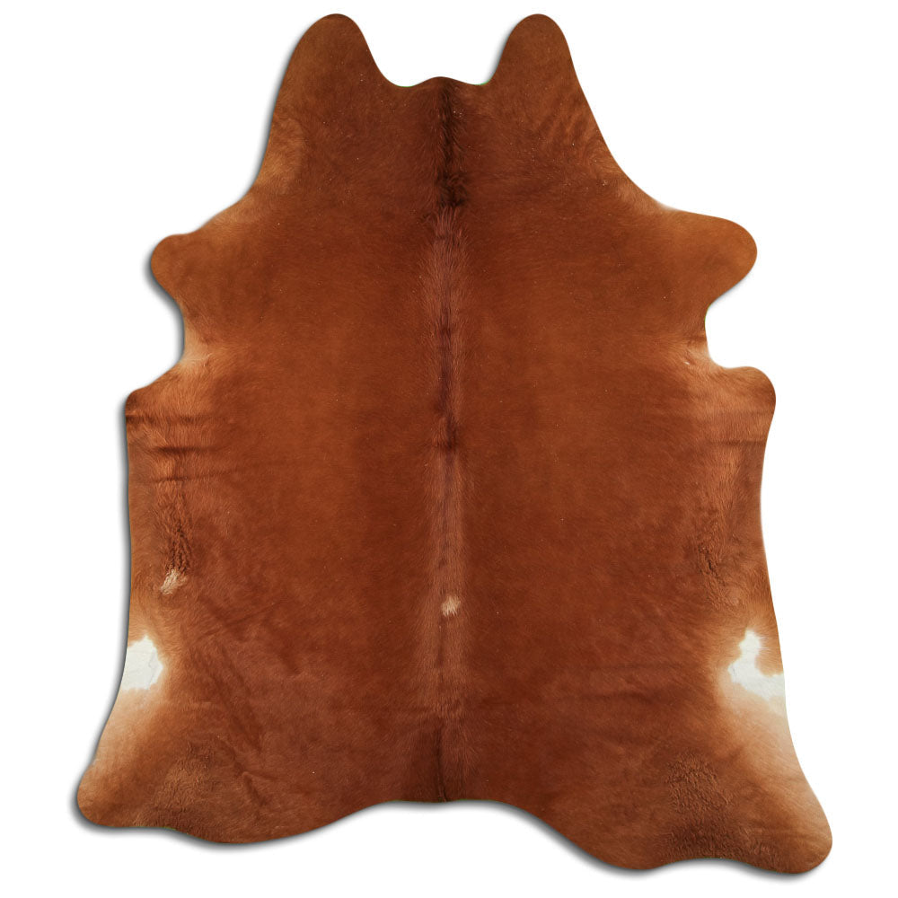 Brown cowhide rug XL