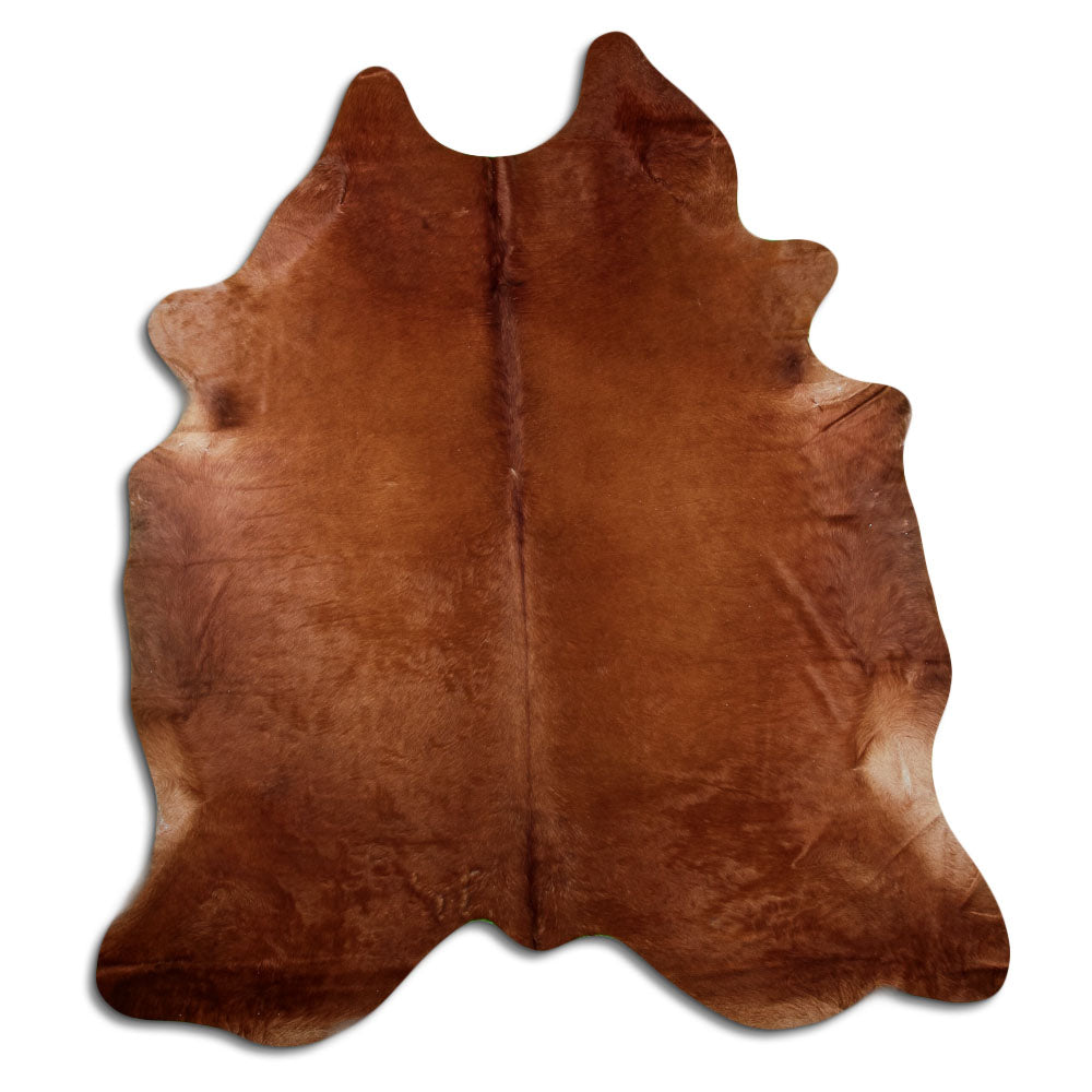 Brown cowhide rug XXL