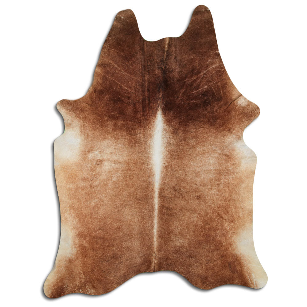Brown cowhide rug XXL