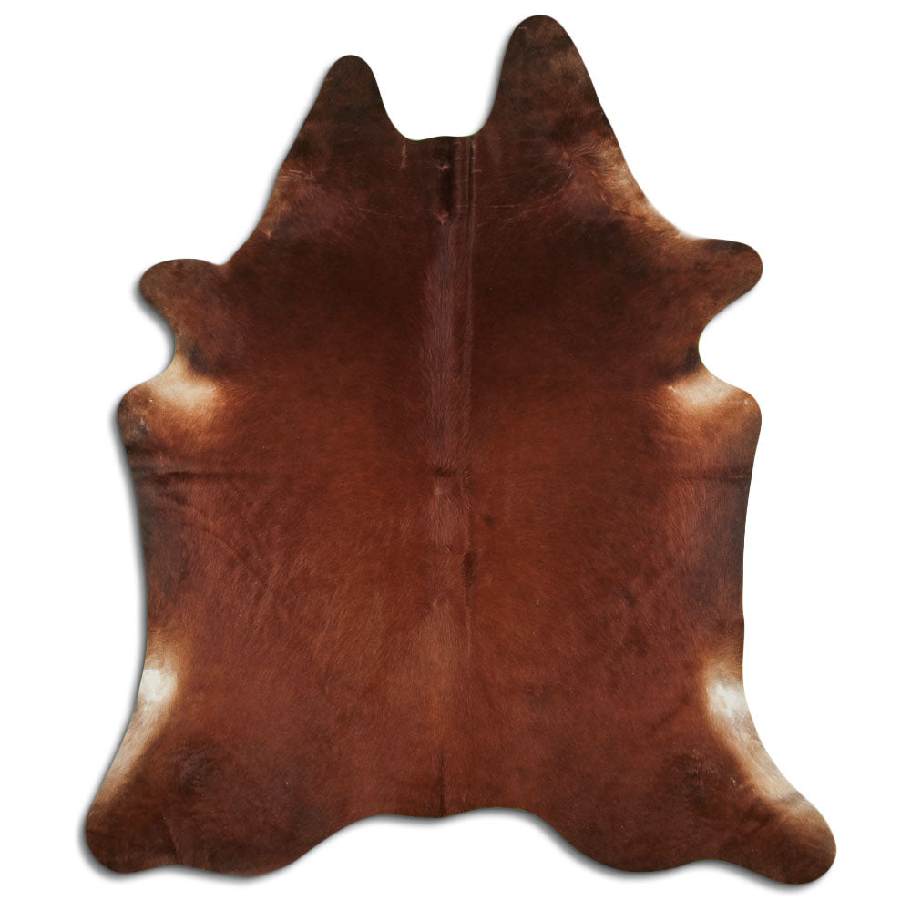 Brown cowhide rug XXL