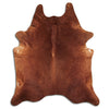 Brown cowhide rug XXXL
