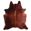 Brown cowhide rug XXL