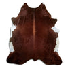 Brown cowhide rug L